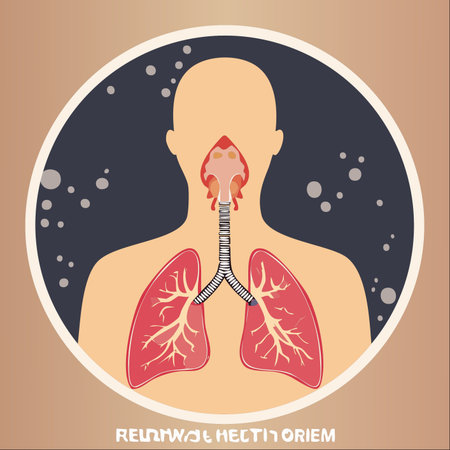 A detailed medical illustration showcasing the intricate network of the human respiratory system.