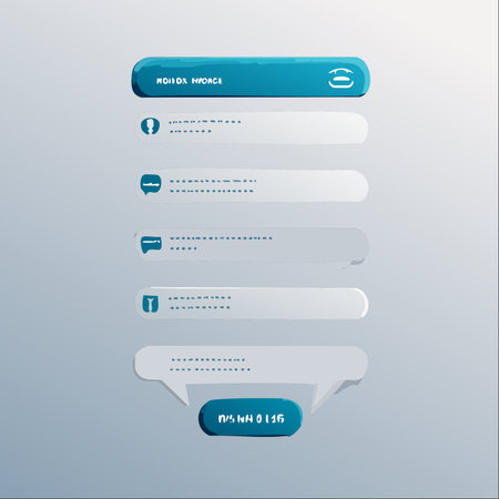 A clean and modern vector illustration of a chat application user interface.のイラスト素材