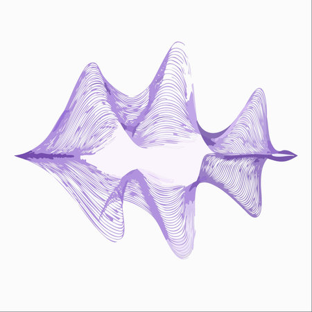 A dynamic and elegant visualization of a digital sound wave or frequency.のイラスト素材