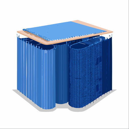 An isometric illustration of a conceptual architectural model.のイラスト素材
