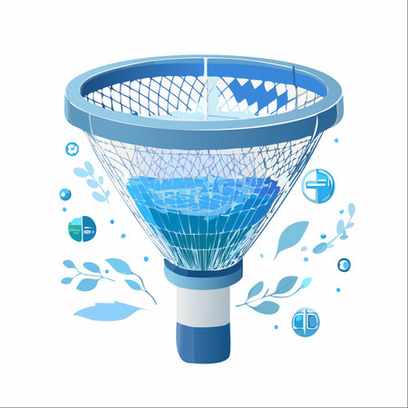 An illustrative icon representing the process of refinement and purification.のイラスト素材