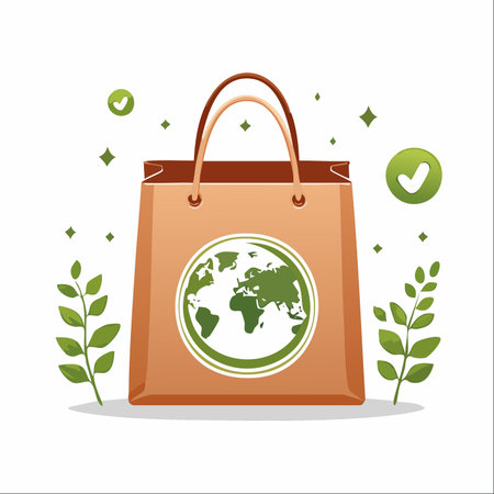 An illustration representing the global movement towards sustainable choices.のイラスト素材