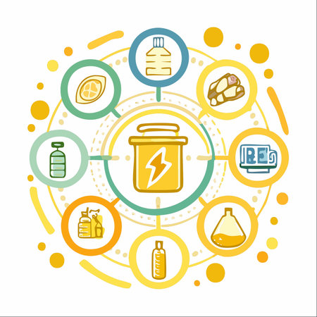 A conceptual infographic illustrating the various sources of energy for the body.のイラスト素材