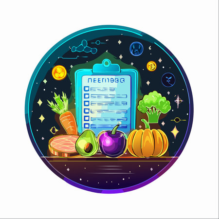 Embark on a cosmic journey to wellness with this vibrant illustration.のイラスト素材