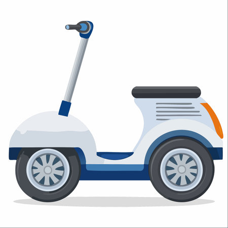 A sleek, futuristic electric scooter designed for the modern urban commuter.のイラスト素材