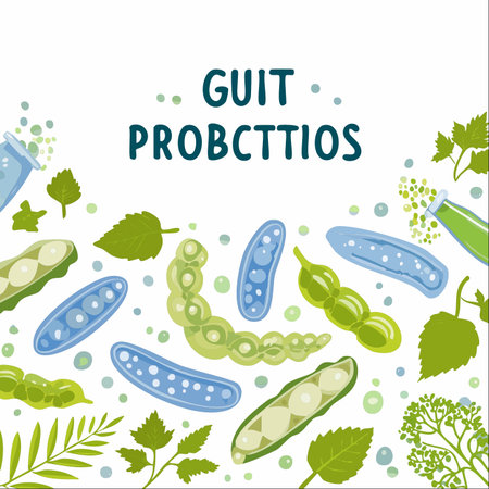A vibrant illustration showcasing the connection between gut health and nature.のイラスト素材