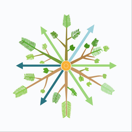 From a central core of potential, branches of growth and arrows of purpose extend in every...