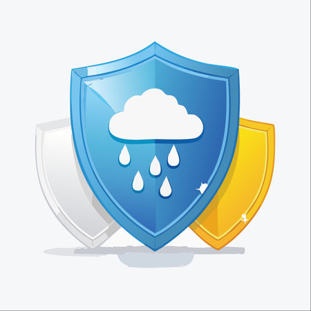 A set of three shieldsのイラスト素材