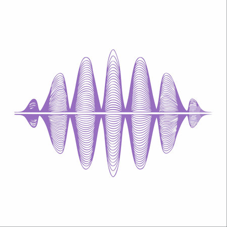 An elegant and abstract representation of a digital audio signal.