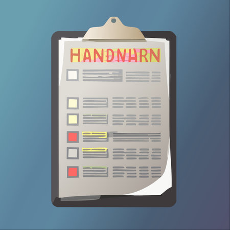 A detailed checklist on a clipboard illustrates the process of tracking progress and managing tasks.のイラスト素材