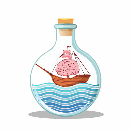 A surreal illustration depicting the incredible voyage of the human mind.のイラスト素材