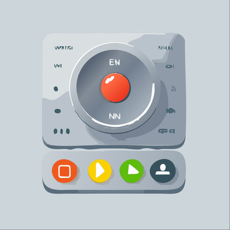 A clean, modern illustration of a digital audio recorder, perfect for concepts related to...