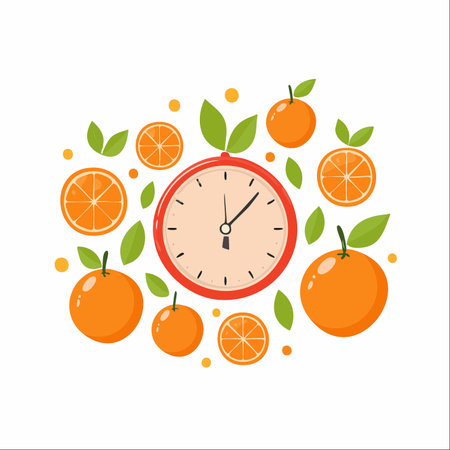 A vibrant illustration reminding us to make time for health.のイラスト素材