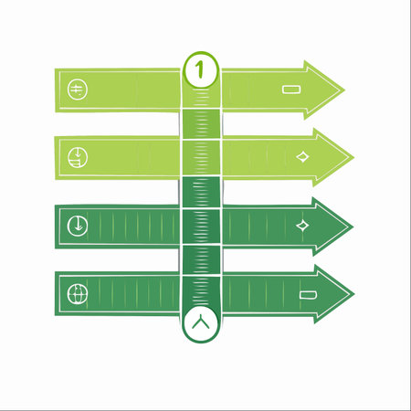 A clean and modern infographic template illustrating a four-step process or four distinct options.