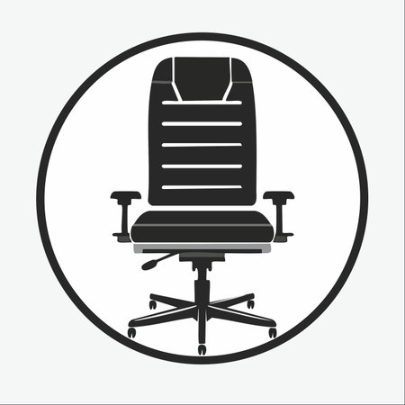 A clean, modern icon representing the center of productivity and leadership in any corporate setting.のイラスト素材