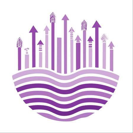 An abstract vector illustration symbolizing growth, success, and upward momentum.のイラスト素材