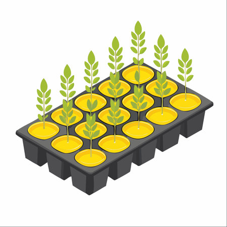 An isometric illustration captures the precise and hopeful start of new life.のイラスト素材