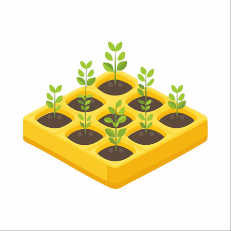 A vibrant isometric illustration captures the hopeful beginning of new life.のイラスト素材