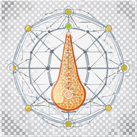 An intricate illustration representing the fusion of biology and technology.のイラスト素材