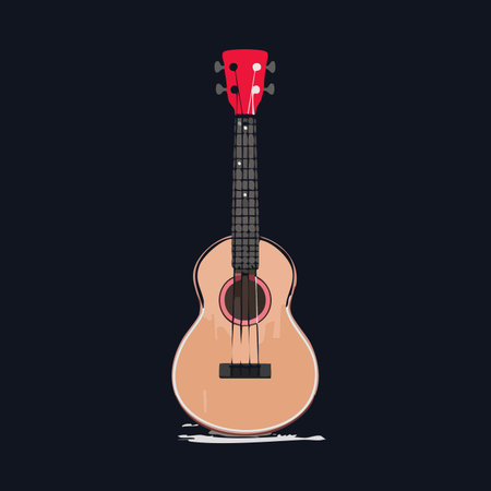 A single ukulele stands against a clean white background, its strings waiting to be strummed.