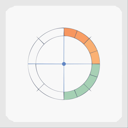 A clean and modern infographic element representing progress and data analysis.のイラスト素材