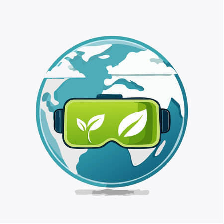 An innovative concept blending virtual reality with environmental consciousness.のイラスト素材