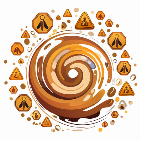 An abstract vector illustration depicting the pressures of the modern workplace.のイラスト素材