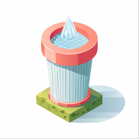 An isometric icon representing the future of urban architecture.のイラスト素材