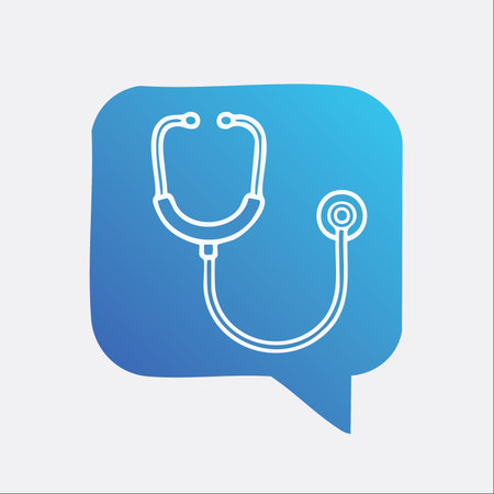 A simple yet powerful icon representing the dialogue between patient and doctor.のイラスト素材