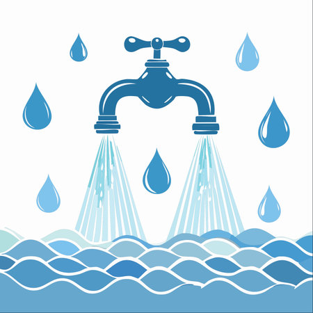 An illustrative representation of water conservation.のイラスト素材
