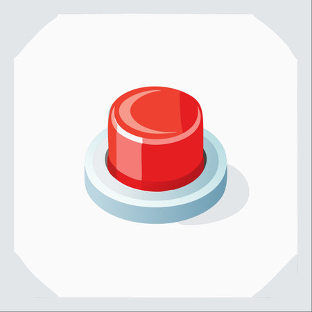 A glossy red button stands ready, an icon of immediate action and critical decision-making.