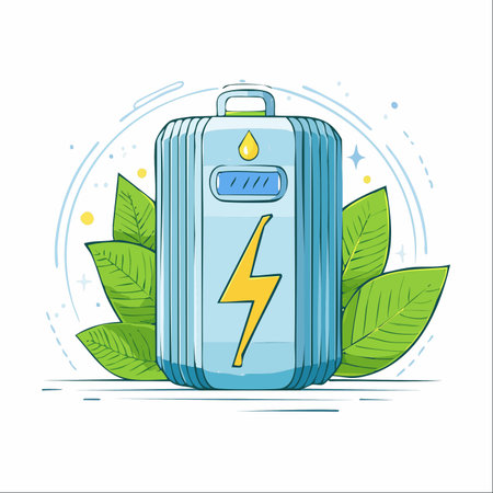 A vibrant illustration symbolizing the future of sustainable power.のイラスト素材