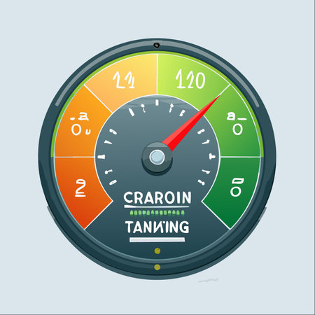 An illustrative gauge with the needle pointing to the maximum level in the green zone. This represents achieving peak performance, reaching full capacity, and succeeding in goals.のイラスト素材