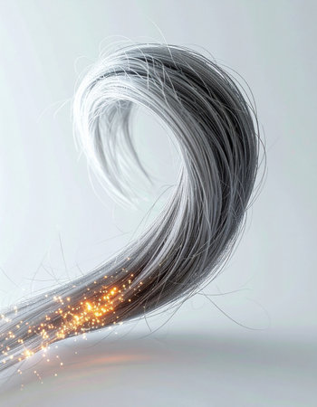 A microscopic view reveals the power of advanced hair care science.の素材