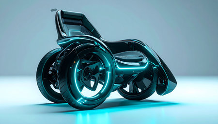A glimpse into the future of personal mobility and accessibility.の素材
