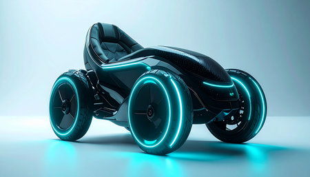 Engineered for the racetracks of tomorrow, this electric go-kart concept embodies the pinnacle of high-tech design.の素材
