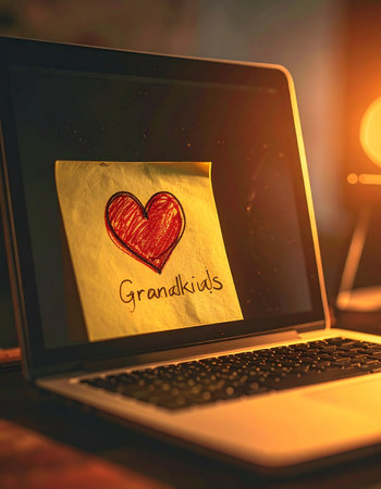 A heartwarming reminder of family love.の素材