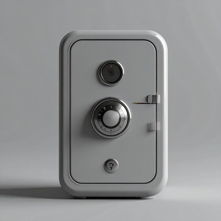 Locked away from the outside world, this minimalist strongbox holds secrets and treasures.の素材