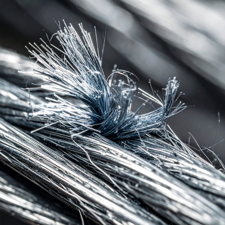 Under immense pressure, a once-strong steel cable reaches its limit.の素材