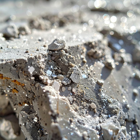 A detailed macro photograph captures the raw, unprocessed beauty of the earth's crust.の素材