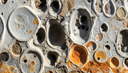 A macro photograph capturing a mysterious and otherworldly surface.の素材