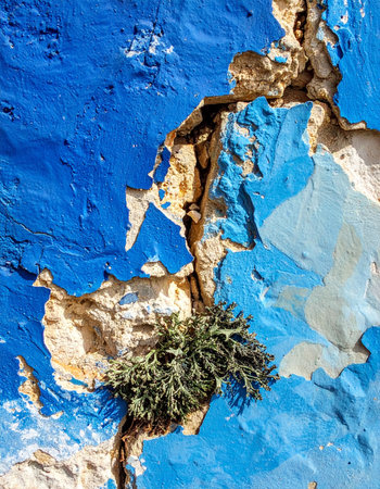 A macro view captures the intricate beauty of decay and resilience.の素材