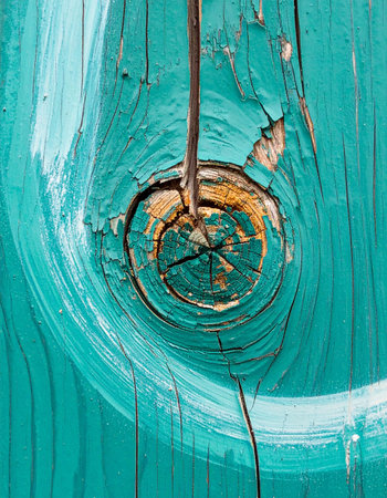 A macro view reveals the intricate story of time on a wooden surface.の素材