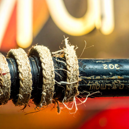 In the warm glow of a workshop, a vintage industrial part tells a story of time and labor.の素材