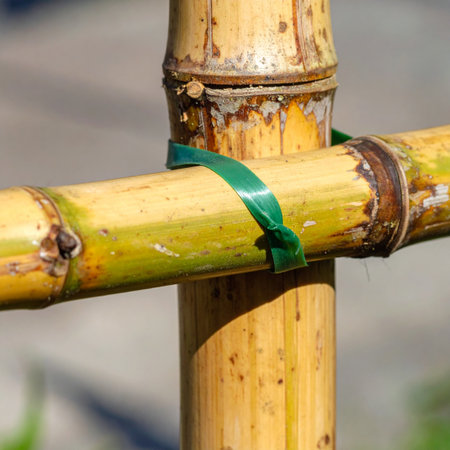 Close-up detail of a simple yet effective construction joint.の素材