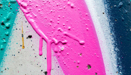 A vibrant explosion of color captures the raw energy of urban expression.の素材