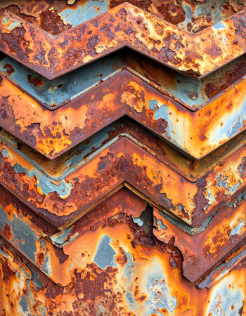 Layers of time are visible in this abstract industrial background.の素材