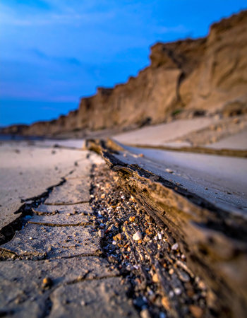 As twilight descends, the world softens into shades of blue.の素材