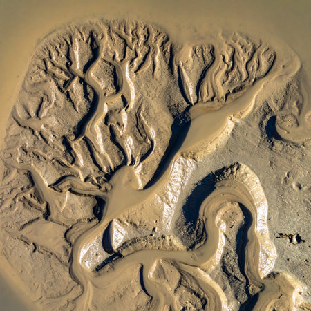 An orbital view reveals the ancient, water-carved history of Mars.の素材