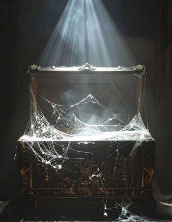 After years of searching, a single beam of light breaks through the darkness, revealing the legendary chest.の素材